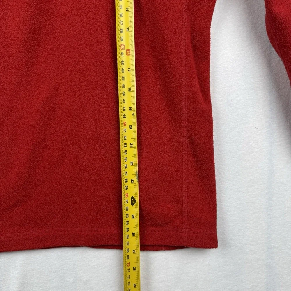 The North‎ Face 1/4 Zip Fleece Pullover Sweater Red Mens Medium M